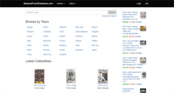 Desktop Screenshot of baseballcarddatabase.com